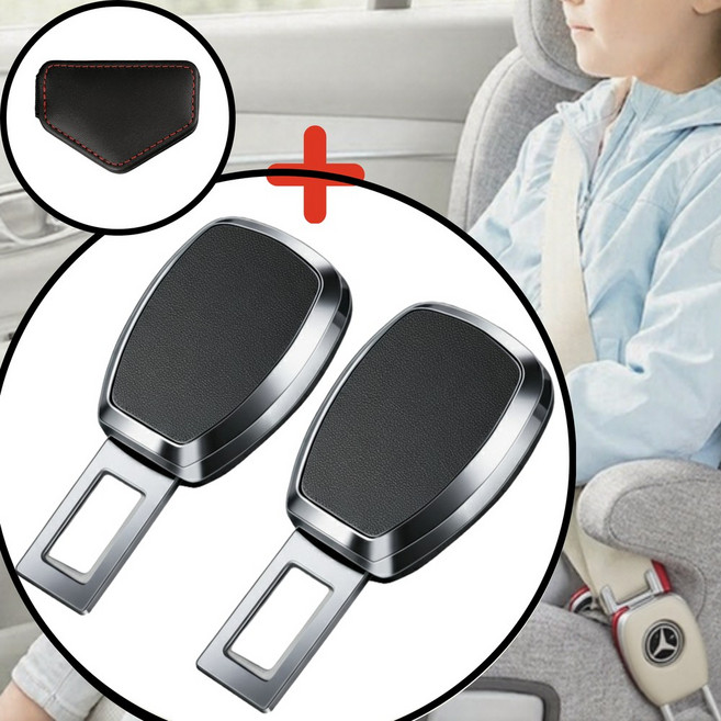 소테미 임산부 어린이 편안한 안전벨트 연장 클립 스토퍼세트(2p+스토퍼증정), 시크블랙2p+스토퍼1개, 1세트