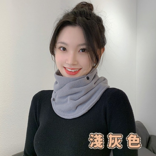 絨毛脖套 騎車保暖圍脖 雙面絨毛設計