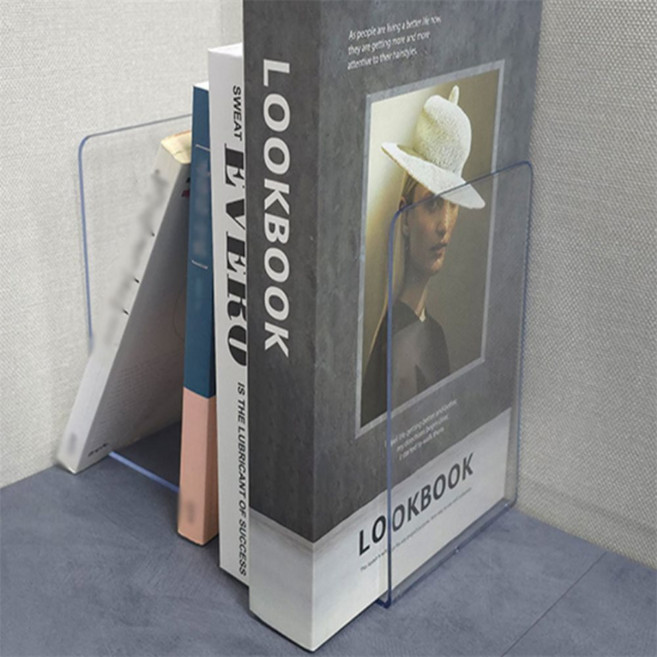 오나스 투명 L형 북엔드 2P 사무용책꽂이