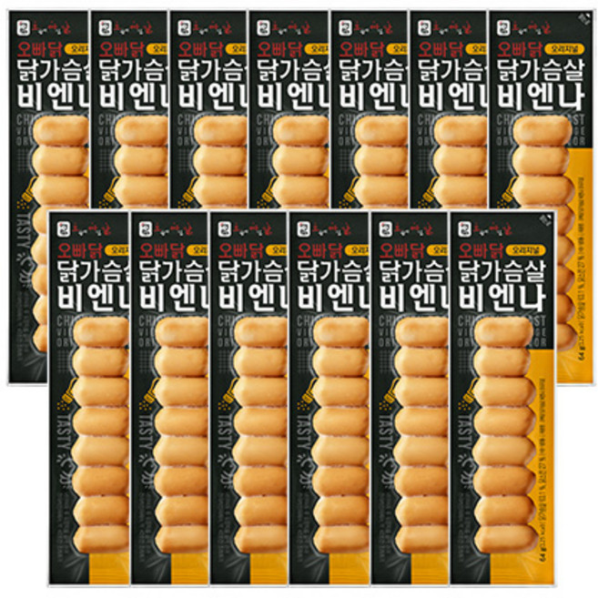 오빠닭 닭가슴살 비엔나 소시지 오리지널, 13개, 64g