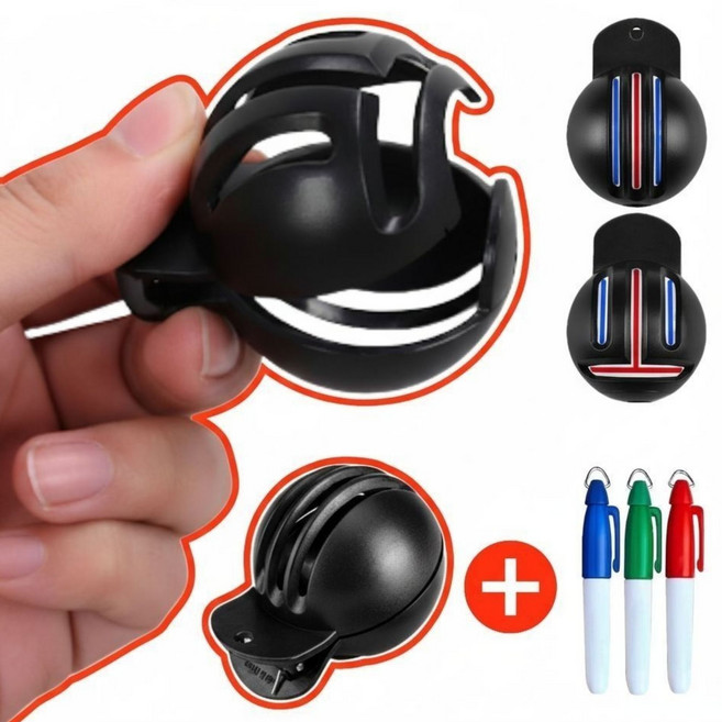 립조아 골프공 볼라이너, 블랙(유성펜3개), 1세트