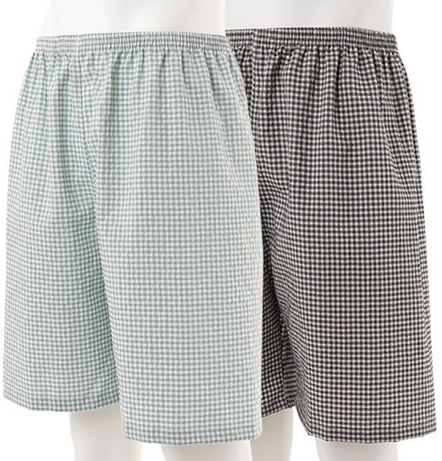 캐리루시 파스텔 선염체크 5부 커플 파자마 잠옷바지 2종SET