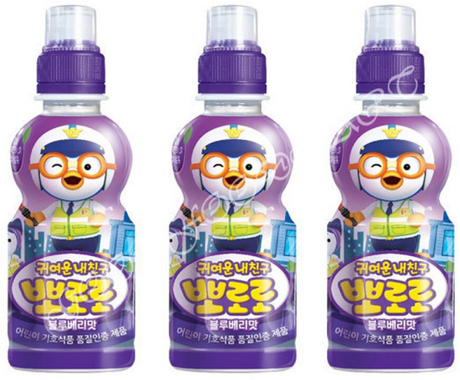 팔도 귀여운내친구 뽀로로 블루베리맛, 235ml, 24개