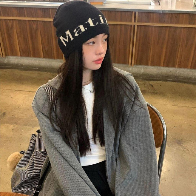 good 毛線帽秋冬針織街頭時尚酷女孩大頭圍顯臉小潮冷帽