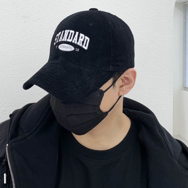 헬린이상점 코듀로이 빅사이즈 볼캡 스탠다드 로고 골덴 모자