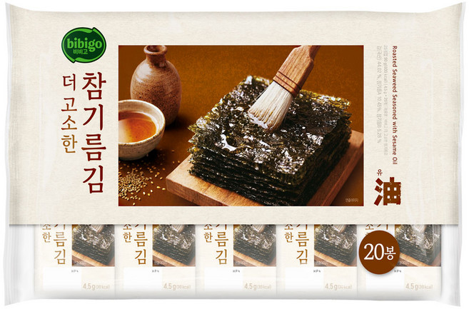 비비고 더 고소한 참기름김, 90g, 3개