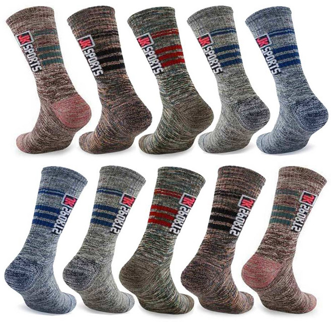 마마로 남녀 이중바닥 등산양말 장목 10켤레, 혼합발송, 10개