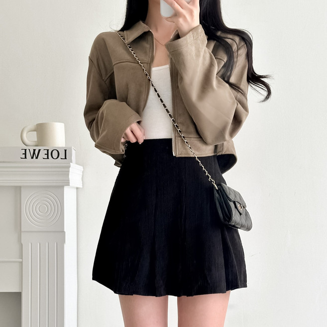 스트릿제이 골덴 키작녀 A라인 플리츠 미니 날씬해보이는 스커트 테니스 연말룩 스쿨룩 귀여운 코듀로이 짧은 하이웨스트 치마