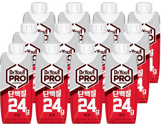 단백질음료 닥터유 프로틴 단백질24g 초코맛 24팩, 250ml