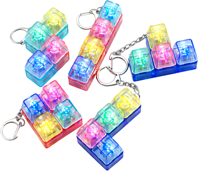 모디케이 LED 키보드 딸깍이 키링, 1개, 01 일자형