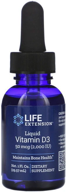 라이프익스텐션 리퀴드 비타민 D3 50mcg 2000IU, 1개, 29.57ml - 쿠팡
