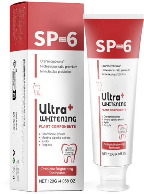 YILESTSP6 益生菌牙膏 溫和成分 清潔牙齒汙垢 牙黃 去口臭 護理牙, 1個, 國內銷售，購買等同默認免責申明)