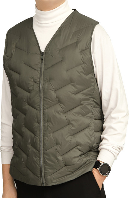 BFVD3704 버팔로 겨울 남성 V넥 경량 패딩조끼 등산 골프 작업복 사무실조끼