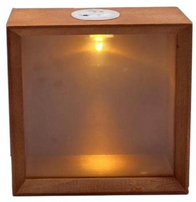 장식용 나무 섀도우 박스 프레임 수제 투명 야간 아크릴 패널 액자, 1. Coffee, 1개, 발광 색상: 1. Coffee