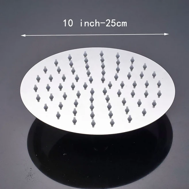 스테인레스 스틸 레인 샤워헤드 사각형 및 원형 골든 8 인치 10/12, 01 빠른, 07 10  Inch style