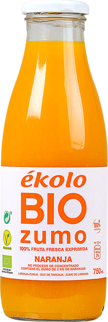 에콜로 유기농 NFC 프리미엄 오렌지 100퍼센트 착즙주스, 750ml, 1개