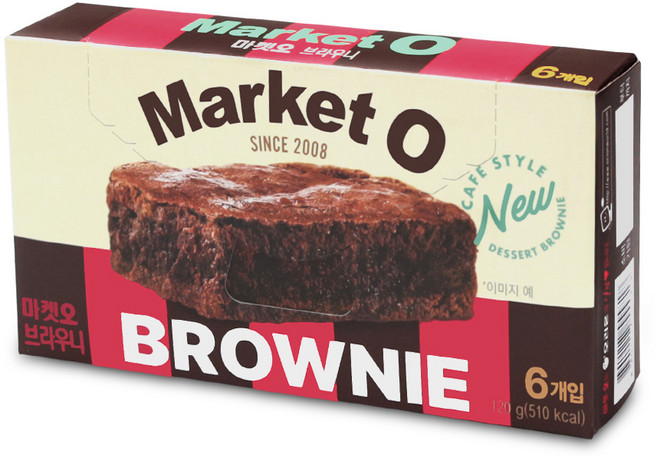 오리온 마켓오 브라우니 6p, 120g, 1개