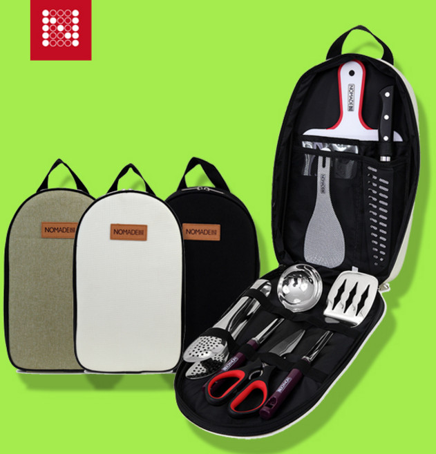 노마드 키친툴 세트 캠핑 조리도구 7종 세트, 노마드 키친 툴 세트 (올리브), 1개