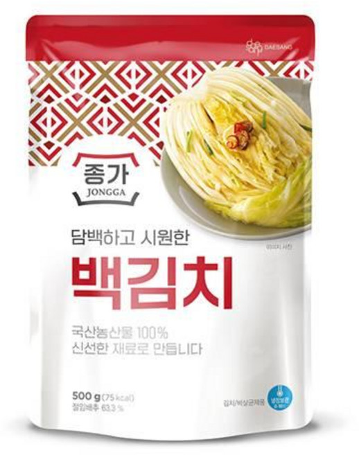 종가 담백하고 시원한 백김치, 1개, 500g