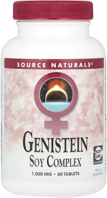 단백질 비타민 철분 마그내슘 칼슘 Source Naturals 제니스테인 대두 복합체 60정 고루고루섭취해주세요, SourceNaturals제니스테인대두복합체60정, 1개 - 쿠팡