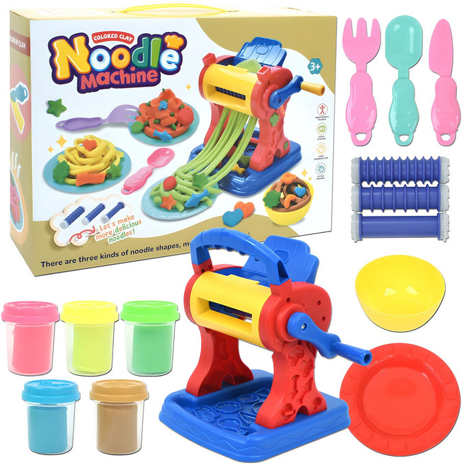 플레이 컬러 도우 클레이 세트, 국수만들기, 800g, 1세트