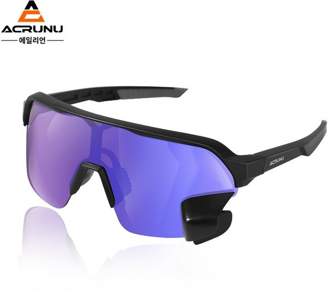 스포츠고글도수 백미러 사이클링 안경 방풍 거울 전문 색상 변경 자전거 도로 산악 고글, F.백미러 모델 - 컬러풀한 그레이 - 컬러풀한 색상, 1개