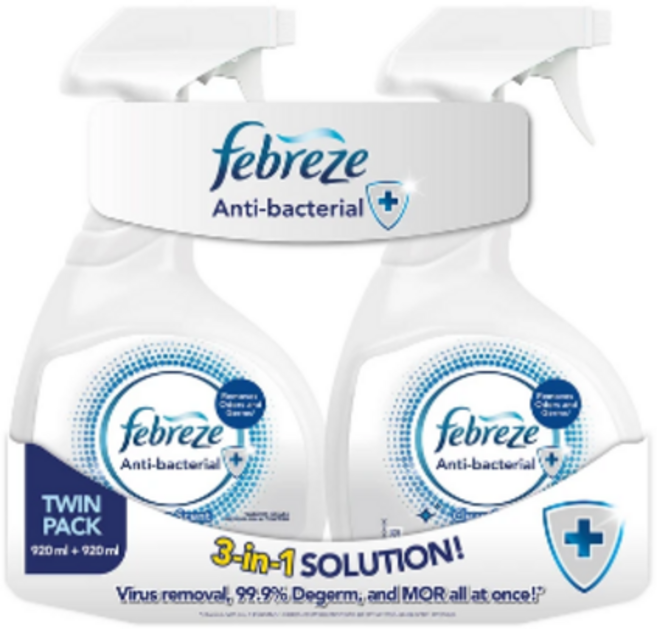 페브리즈 항균 깨끗한 향 섬유탈취제 920ml x 4개