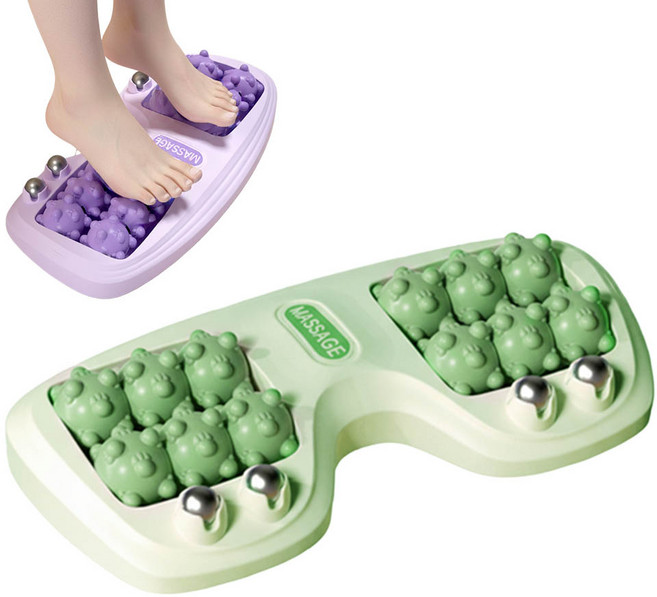 깔끔더하기 발바닥 지압기 롤러 마사지, 그린, 1개