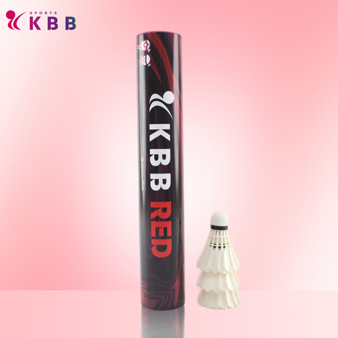 KBB 레드 배드민턴 셔틀콕 오리깃털 12개입 1타