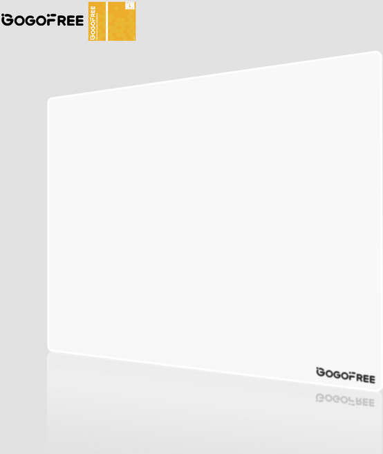 고고프리 유리 마우스패드 컨트롤 게이밍겸 사무용 마우스 패드 V1, 1개, WHITE,30X40CM