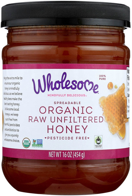 홀섬 로우 언필터드 허니, 454g, 1개