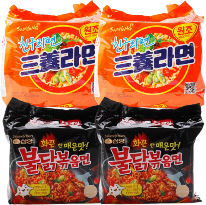 삼양라면 120g 10입 + 삼양 불닭볶음면 140g 10입/총 20입, 20개