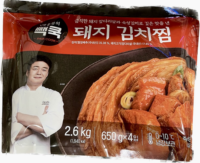 백쿡 백종원의 돼지김치찜 650g 아이스발송, 4개