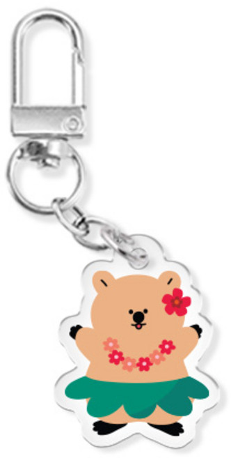 쿼카 시리즈 에어팟 버즈 열쇠고리 아크릴 키링, 쿼카여행_하와이, 1개