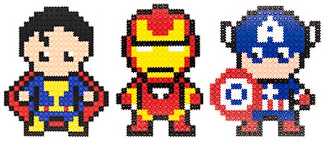 디폼블럭 8mm 영웅 3종 세트, 혼합색상, 1개