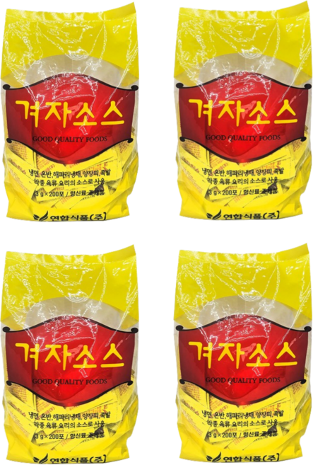 일회용 겨자소스(연합 200입), 600g, 4개