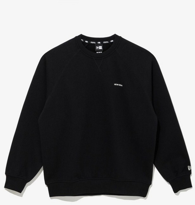 뉴에라 NEW ERA 공용 에센셜 크루넥 맨투맨 블랙 14742092 359306