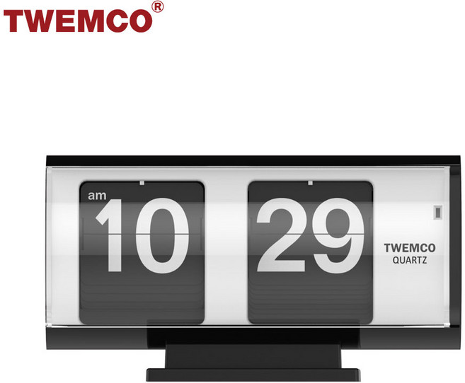 트웸코 QT-30T 플립 탁상시계, 블랙