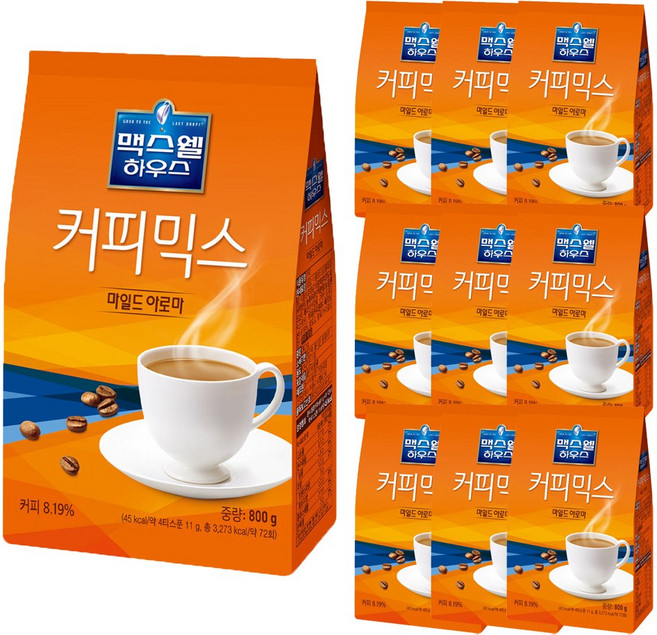 맥스웰하우스 마일드 아로마, 800g, 1개, 10개입