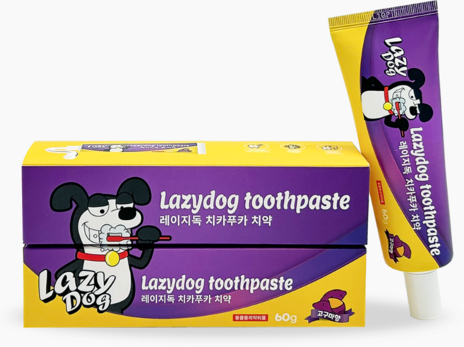 치석 및 입냄세 제거 레이지독 치카푸카 치약 고구마향, 1개, 60g