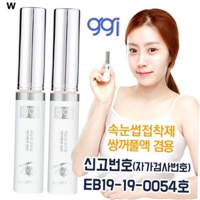 끼 겸용 쌍꺼풀액 접I착제 속눈썹 2개, 1개