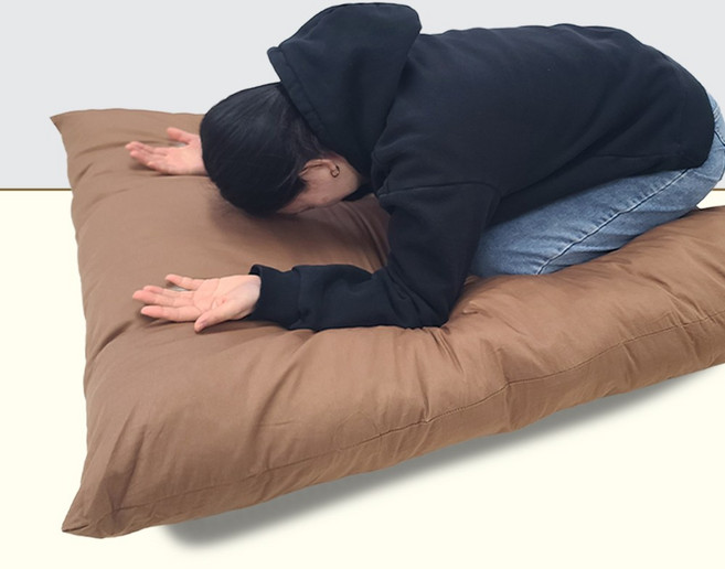 108배 절방석 대형 기도방석 두꺼운 좌식 방석 불교 방석, 다크베이지