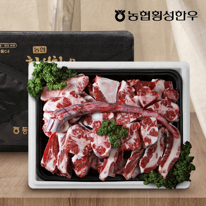 [동횡성농협한우] 효도꼬리세트/한우소꼬리 4-4.5kg (반골포함) 보신용, 1세트