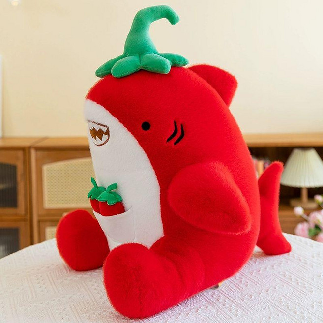 상어 인형 레드 애착 범고래 귀여운 인테리어, 상어고추, 50cm