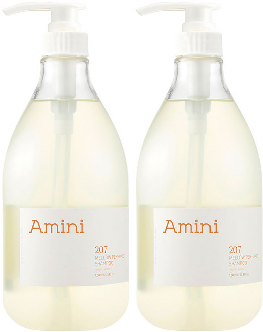 아미니 약산성 단백질 두피케어 샴푸 상탈우디향 (자연유래 계면활성제 100%) 1L 2개
