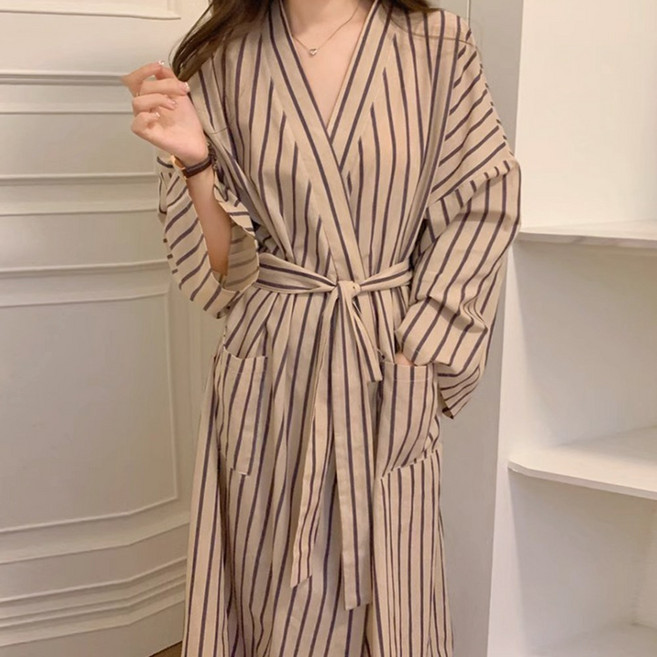 소네르 소프트 골프 샤워 가운, 베이지 라인, 1개