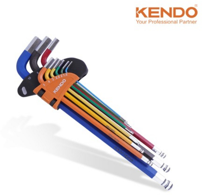 켄도 컬러 육각 볼렌치 9종 세트, 1개