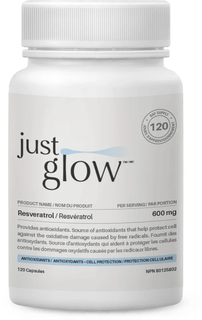 저스트글로우 레스베라트롤 600mg, 1개, 120정 - 쿠팡