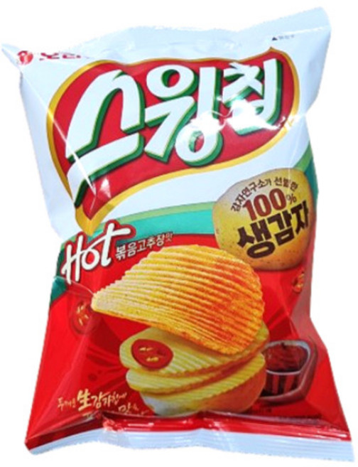 오리온 스윙칩 볶음고추장맛 60g, 16개