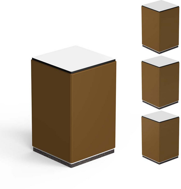 모락 가구 다리 높이 조절 탄소강 받침대 4개입 10CM, 1개, 브라운